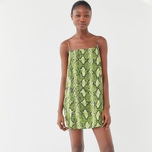 Motel Neon Snake Print Dress